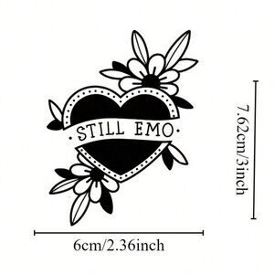 3-Inch Removable Waterproof Vinyl Stickers Gothic Multicolor/3*2.36 Inches